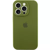 Чохол Silicone Case Full Camera Protective (AA) для Apple iPhone 12 Pro (6.1") Зелений / Dark Olive / PVH