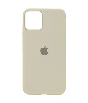 Чехол Silicone Case Full Protective (AA) для Apple iPhone 12 Pro / 12 (6.1") Бежевый / Antigue White