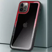 TPU + PC чохол G-Case Shock Crystal для Apple iPhone 12 Pro / 12 (6.1 ") Чорний / Червоний