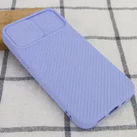 Чехол Camshield Square TPU со шторкой для камеры для Apple iPhone 12 Pro / 12 (6.1") Голубой