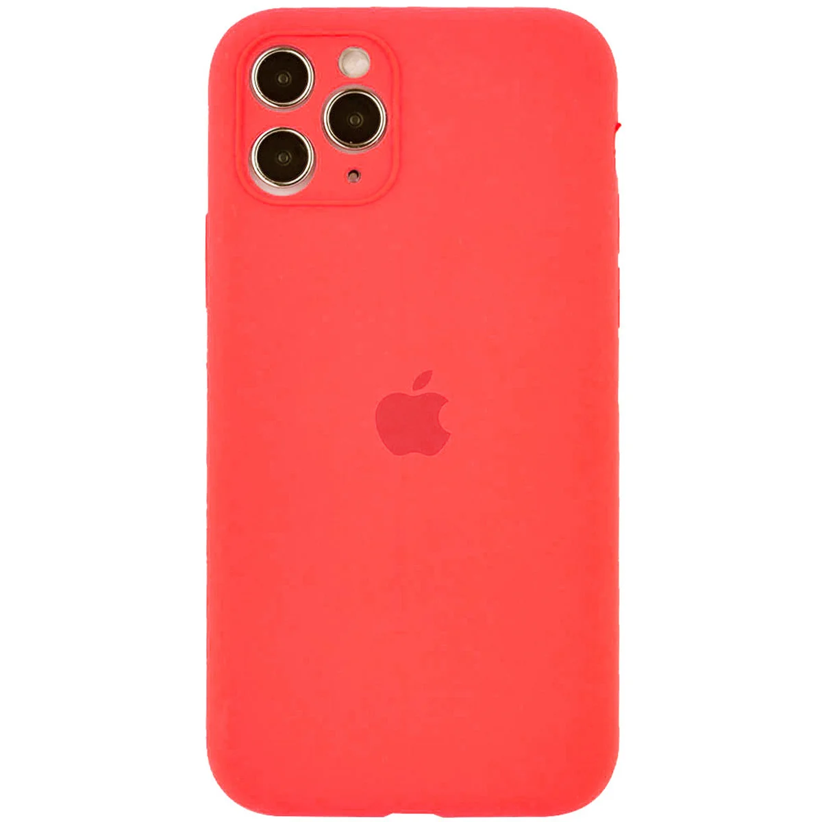 Чехол Silicone Case Full Camera Protective (AA) для Apple iPhone 12 (6.1") Оранжевый / Pink citrus