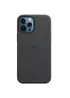 Кожаный чехол Leather Case (AAA) with MagSafe and Animation для Apple iPhone 12 Pro / 12 (6.1") Black