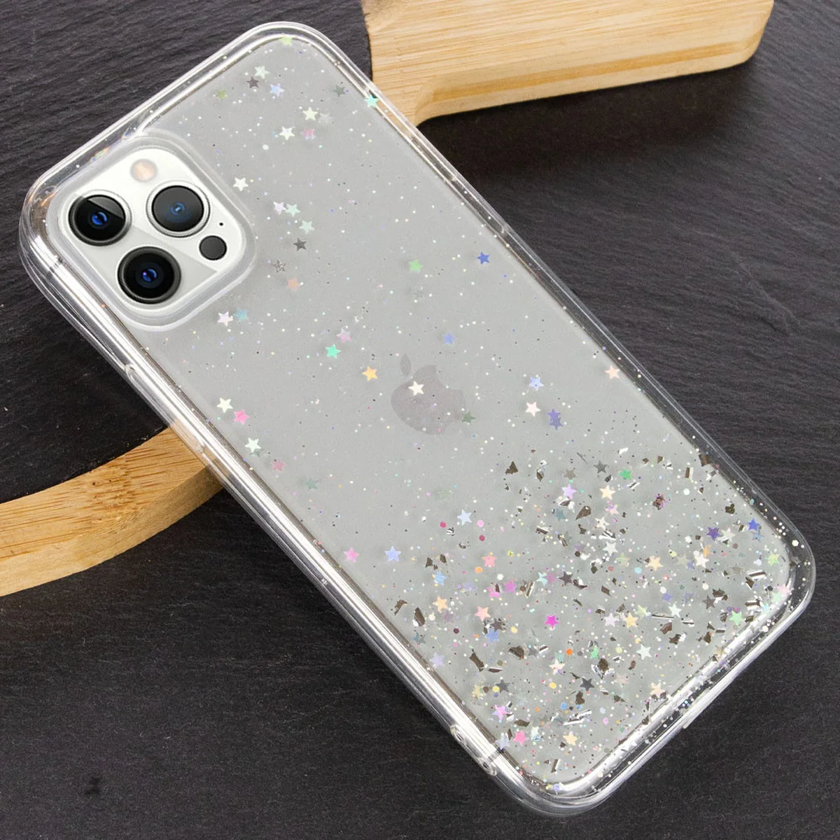 TPU чехол Star Glitter для Apple iPhone 12 Pro / 12 (6.1") Прозрачный