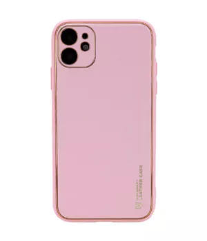 Шкіряний чохол Xshield для Apple iPhone 12 (6.1 ") Рожевий / Pink