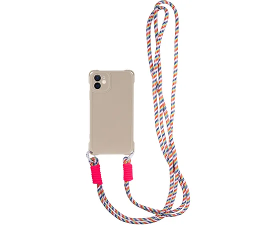 Чохол TPU CrossBody with straps для Apple iPhone 12 (6.1") Antique White