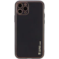 Шкіряний чохол Xshield для Apple iPhone 12 Pro (6.1 ") Чорний / Black