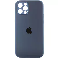 TPU+Glass чехол Matte Candy Full camera для Apple iPhone 12 Pro (6.1") Синий