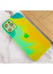 Чехол TPU+Glass Impasto abstract для Apple iPhone 12 Pro (6.1") Yellow green