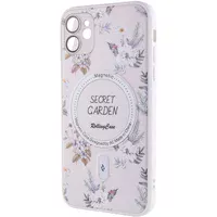 TPU+PC чохол Secret Garden with MagSafe для Apple iPhone 12 (6.1") White