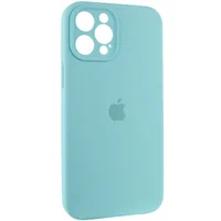 Чохол Silicone Case Full Camera Protective (AA) Apple iPhone 12 Pro (6.1") Бірюзовий / Marine Green