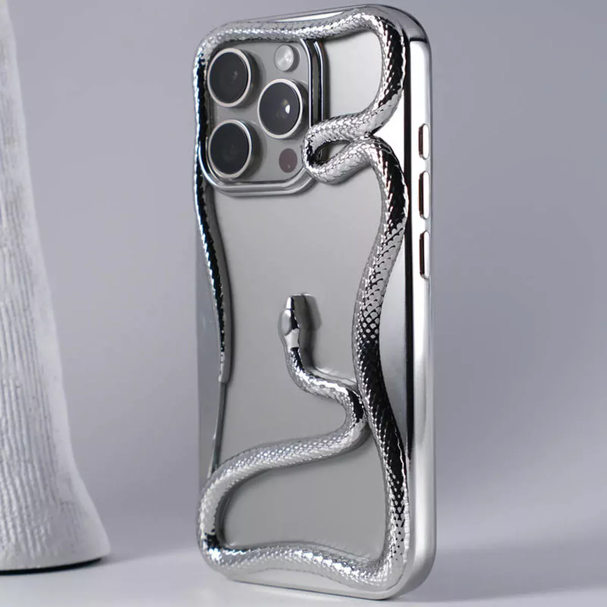 TPU чехол Snake для Apple iPhone 12 Pro / 12 (6.1") Silver