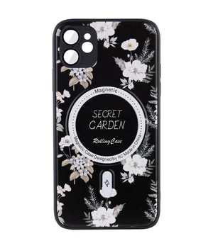 TPU+PC чохол Secret Garden with MagSafe для Apple iPhone 12 (6.1") Black