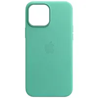 Шкіряний чохол Leather Case (AA) with MagSafe для Apple iPhone 12 Pro / 12 (6.1") Ice