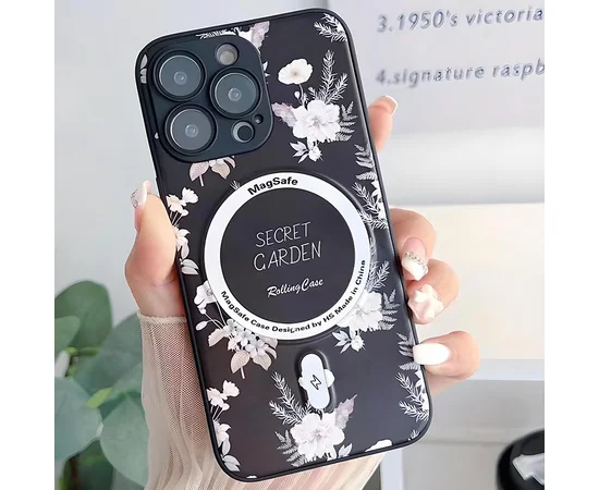 TPU+PC чехол Secret Garden with MagSafe для Apple iPhone 12 Pro (6.1") Black