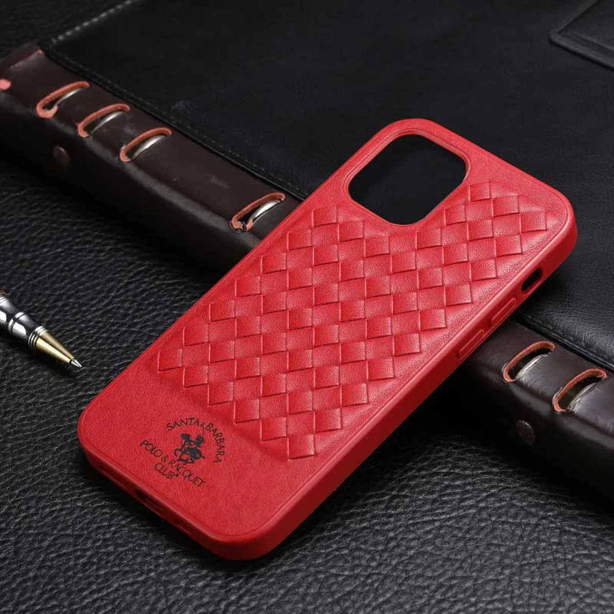 Шкіряний чохол Polo Santa Barbara для Apple iPhone 12 Pro/12 (6.1") Red