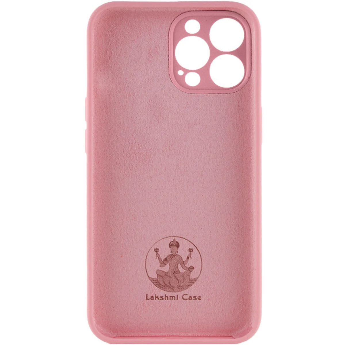 Чехол Silicone Case Lakshmi Square Full Camera для Apple iPhone 12 Pro (6.1") Розовый / Light pink