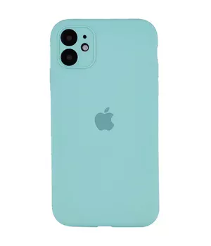 Чехол Silicone Case Full Camera Protective (AA) для Apple iPhone 12 (6.1") Бирюзовый / Marine Green