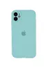 Чехол Silicone Case Full Camera Protective (AA) для Apple iPhone 12 (6.1") Бирюзовый / Marine Green