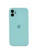Чохол Silicone Case Full Camera Protective (AA) Apple iPhone 12 (6.1") Бірюзовий / Marine Green