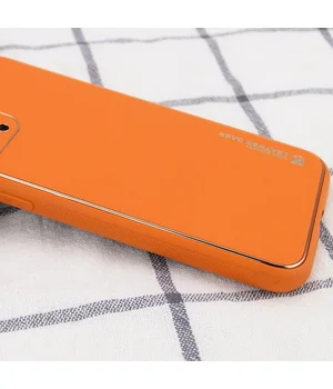 Шкіряний чохол Xshield для Apple iPhone 12 (6.1 ") Помаранчевий / Apricot