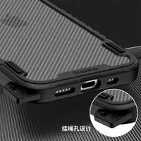 Чохол TPU+PC TRAVEL Carbon для Apple iPhone 12 Pro (6.1") Чорний