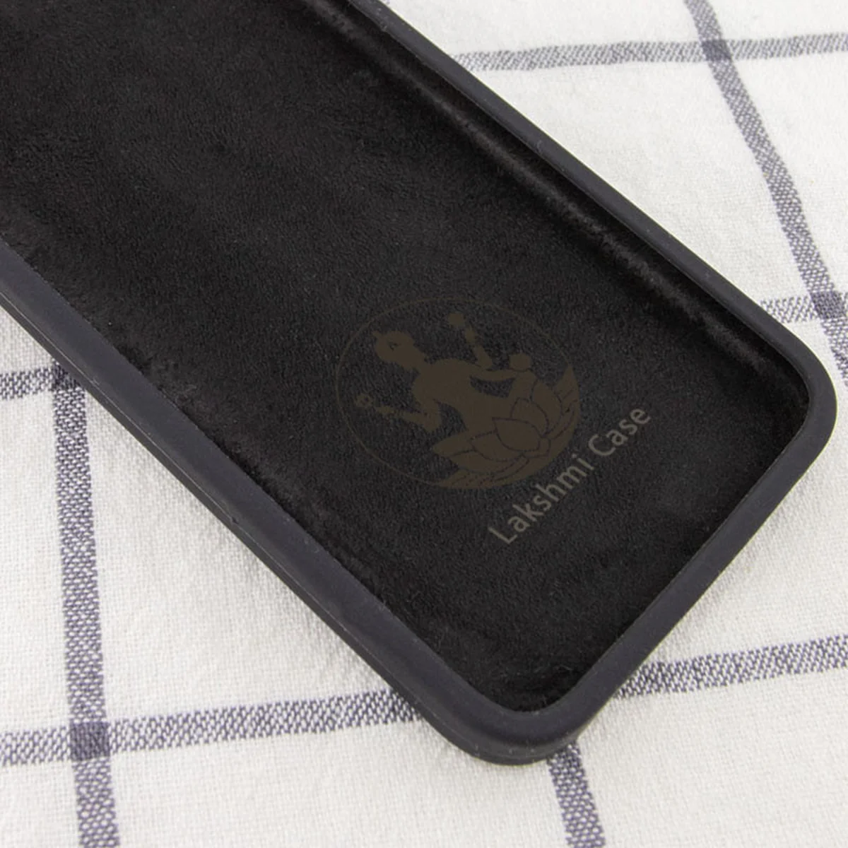 Чехол Silicone Case Lakshmi Square Full Camera для Apple iPhone 12 (6.1") Черный / Black