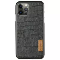 Шкіряна накладка G-Case Crocodile Dark series для Apple iPhone 12 Pro / 12 (6.1 ") Чорний