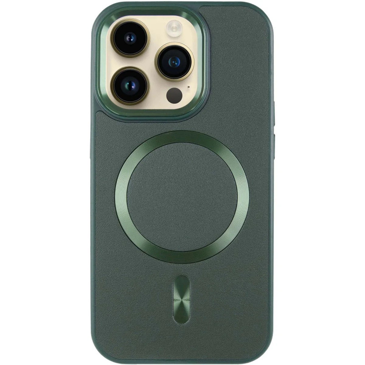 Кожаный чехол SnapCase with MagSafe для Apple iPhone 12 Pro / 12 (6.1") Green
