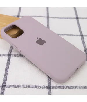 Чехол Silicone Case Full Protective (AA) для Apple iPhone 12 Pro / 12 (6.1") Серый / Lavender