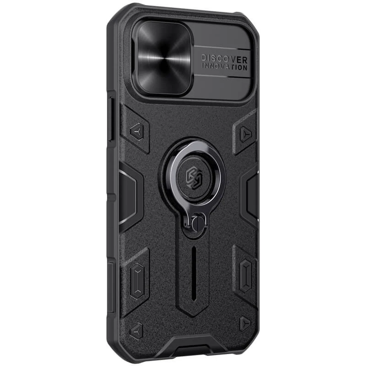 TPU + PC чохол Nillkin CamShield Armor without logo (шторка на камеру) для Apple iPhone 12 Pro / 12 Чорний