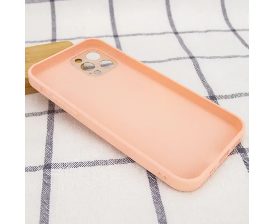TPU + Glass чохол GLOSSY Logo Full camera для Apple iPhone 12 Pro (6.1 ") Рожевий