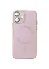Чехол TPU+Glass Sapphire Midnight with MagSafe для Apple iPhone 12 (6.1") Розовый / Pink Sand