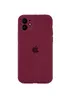 Чохол Silicone Case Full Camera Protective (AA) для Apple iPhone 12 (6.1 ") Бордовий / Plum
