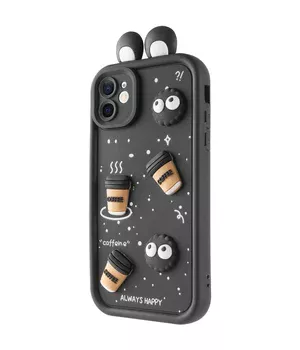 Чехол TPU Toys Case with Ears для Apple iPhone 12 (6.1") Black
