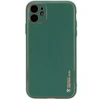 Кожаный чехол Xshield для Apple iPhone 12 (6.1") Зеленый / Army green