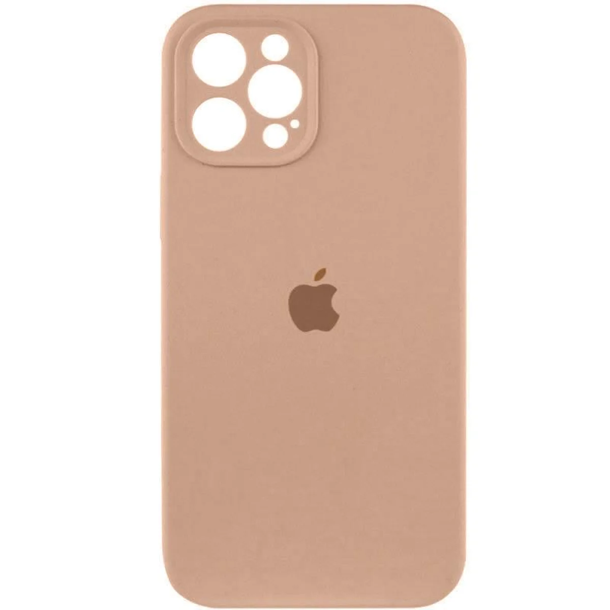 Чохол Silicone Case Full Camera Protective (AA) для Apple iPhone 12 Pro (6.1") Бежевий / Desert Gold