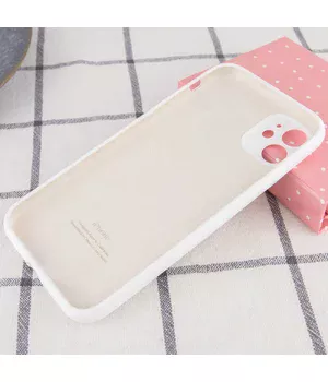 Чехол Silicone Case Full Camera Protective (AA) для Apple iPhone 12 (6.1") Белый / White