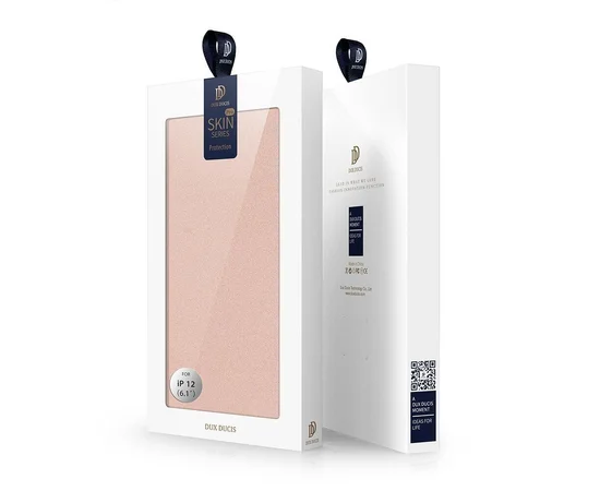 Чохол-книжка Dux Ducis з кишенею для візиток для Apple iPhone 12 Pro (6.1 ") Rose Gold