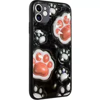 TPU+PC чехол Prisma Plushie для Apple iPhone 12 (6.1") Paws