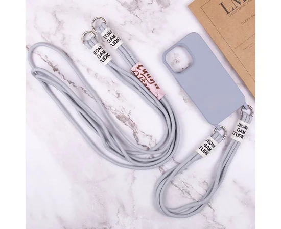 Чехол TPU two straps California для Apple iPhone 12 Pro / 12 (6.1") Серый / Stone