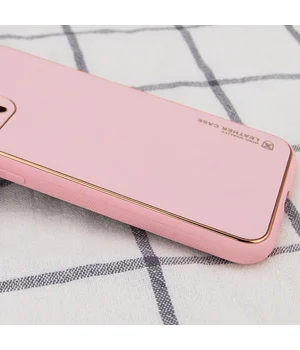 Шкіряний чохол Xshield для Apple iPhone 12 (6.1 ") Рожевий / Pink