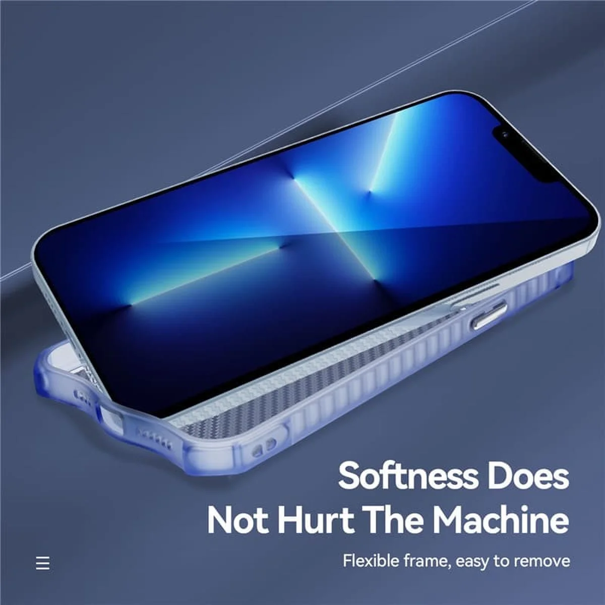 Чехол TPU Ease Carbon color series для Apple iPhone 12 Pro (6.1") Синий / Прозрачный