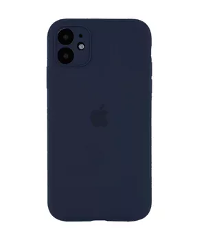 Чохол Silicone Case Full Camera Protective (AA) для Apple iPhone 12 (6.1 ") Темно-синій / Midnight blue