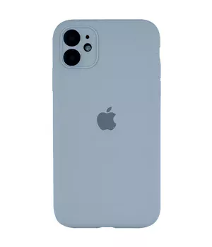 Чехол Silicone Case Full Camera Protective (AA) для Apple iPhone 12 (6.1") Голубой / Sweet Blue