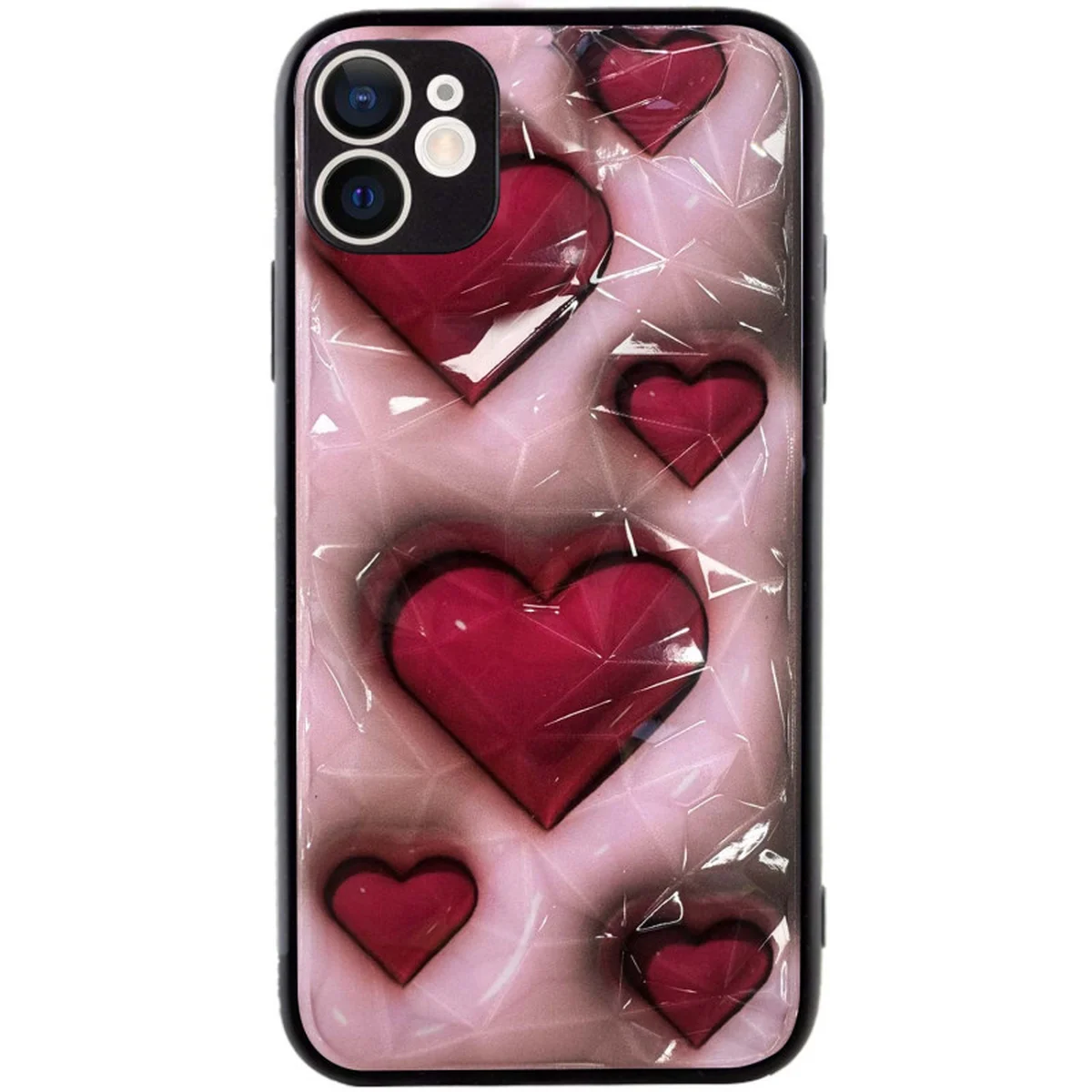 TPU+PC чехол Prisma Plushie для Apple iPhone 12 (6.1") Hearts