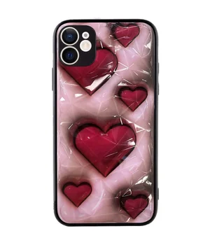 TPU+PC чехол Prisma Plushie для Apple iPhone 12 (6.1") Hearts