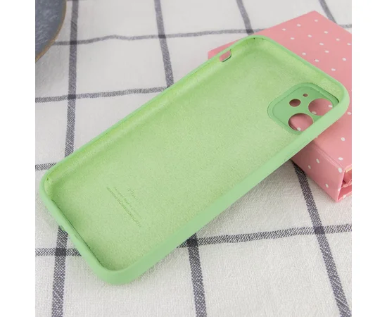 Чохол Silicone Case Full Camera Protective (AA) для Apple iPhone 12 (6.1 ") М'ятний / Mint