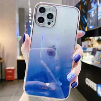 TPU + Glass чохол Aurora Classic для Apple iPhone 12 Pro / 12 (6.1 ") Синій