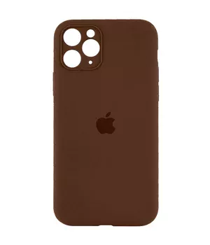 Чехол Silicone Case Full Camera Protective (AA) для Apple iPhone 12 Pro (6.1") Коричневый / Brown