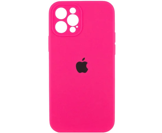Чохол Silicone Case Full Camera Protective (AA) для Apple iPhone 12 Pro (6.1 ") Рожевий / Barbie pink